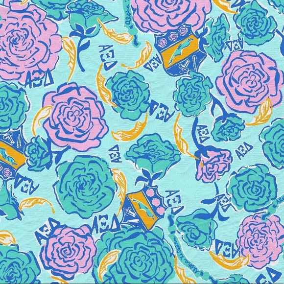 Lilly Pulitzer Sorority Alpha Xi Delta cosmetics/makeup bag - Picture 2 of 11